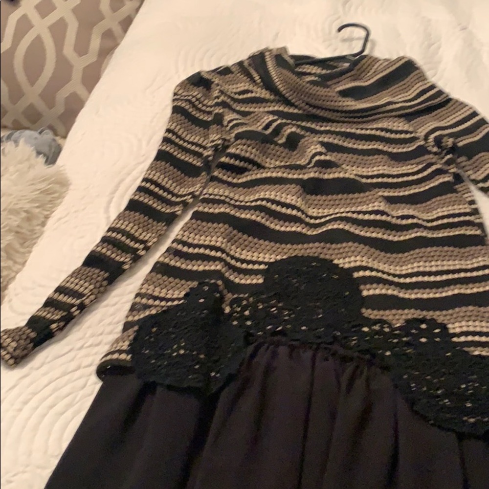 Cow neck dress